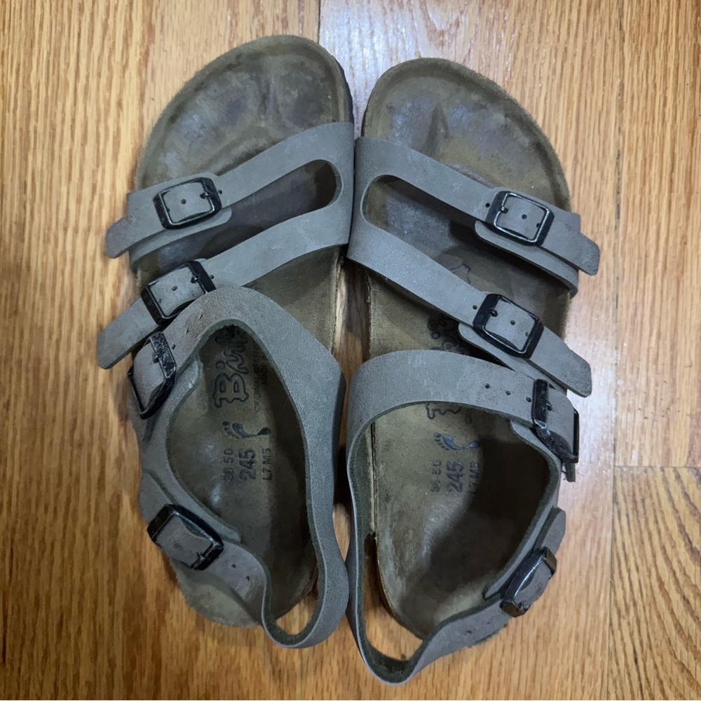 Birkenstock Birkis Ellice Sandals Olive Green Buckle Comfort Shoes EU 38